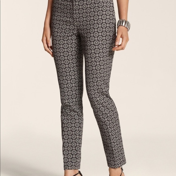 CHICO’S Circle Jacquard Ankle Pants sz .5/S - Picture 1 of 9